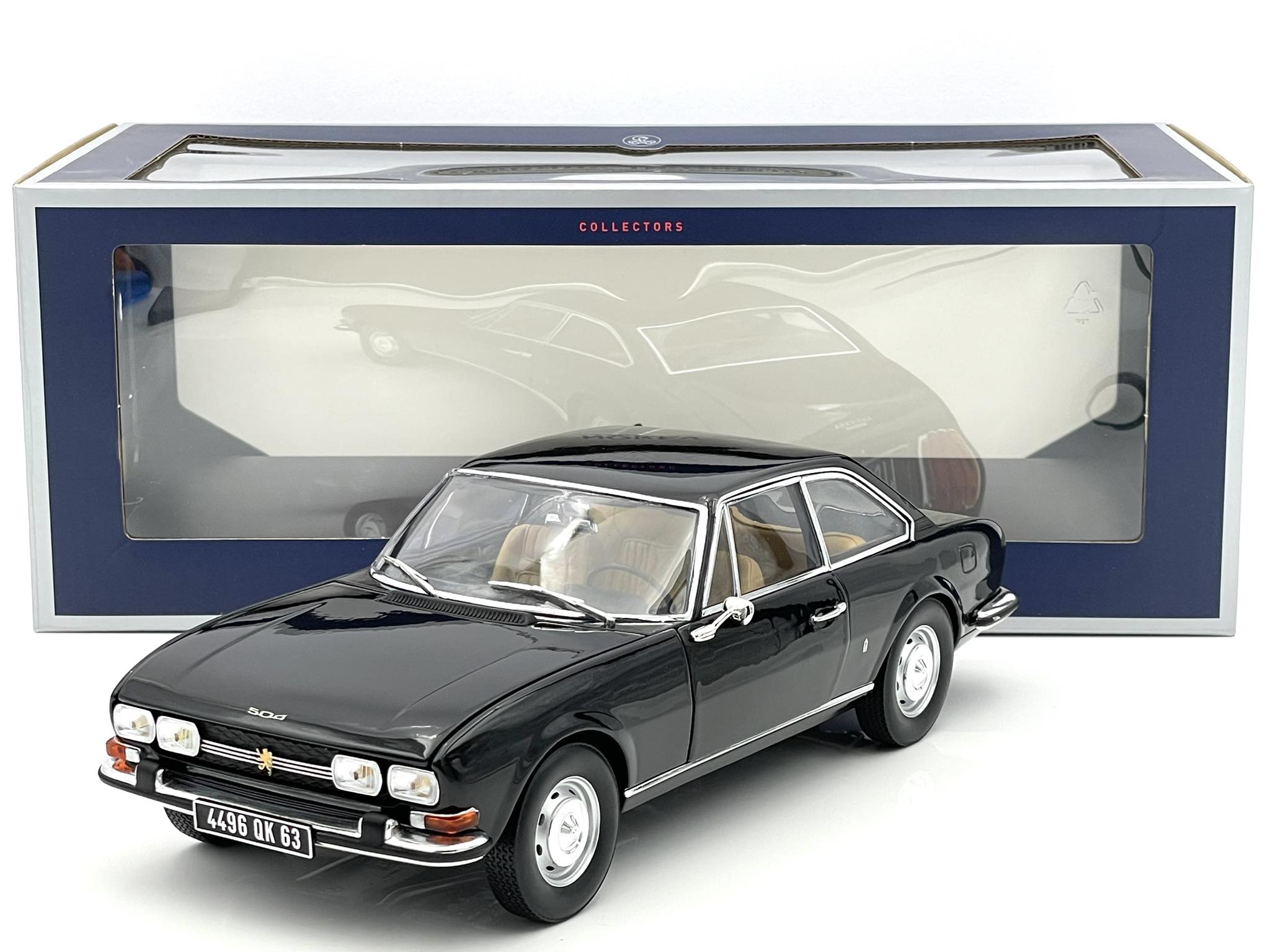 Chantal Norev 1:18 Peugeot 504 Coupe 1969 Arosa White 184825 Metal Mounted  High Quality Detailed Collectors Model