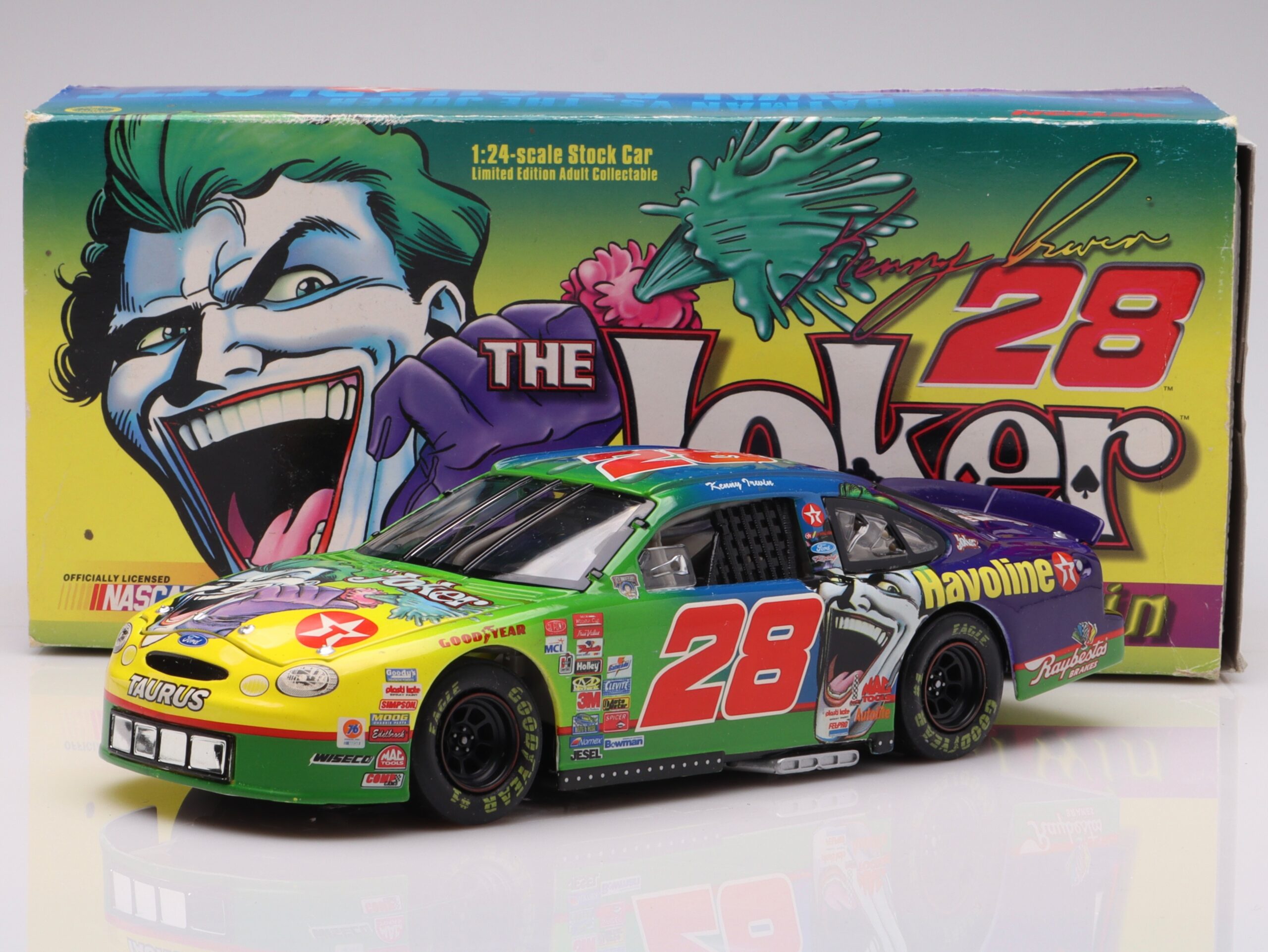 Ford Taurus, Kenny Irwin #28 The Joker Texaco - 1998 NASCAR Action 1:24