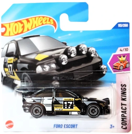 Ford Escort, black Hot Wheels 1:64