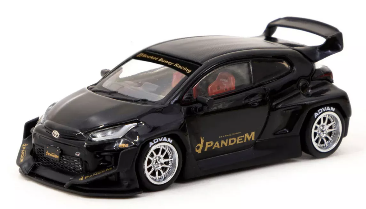Pandem Toyota Yaris GR, black Tarmac Works 1:64