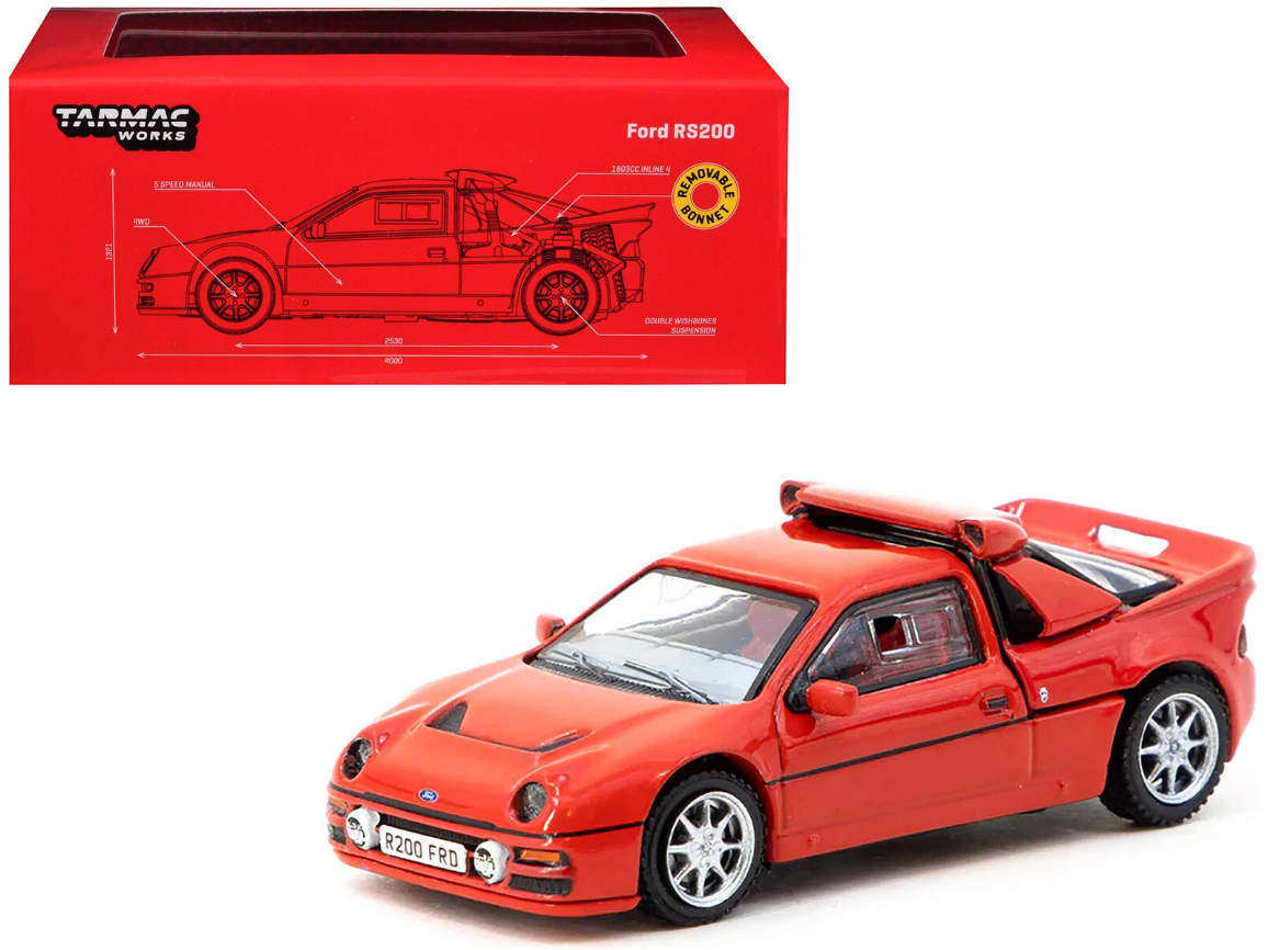 Ford RS200, red Tarmac Works 1:64