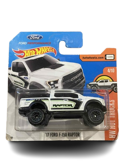 '17 Ford F-150 Raptor, white Hot Wheels 1:64