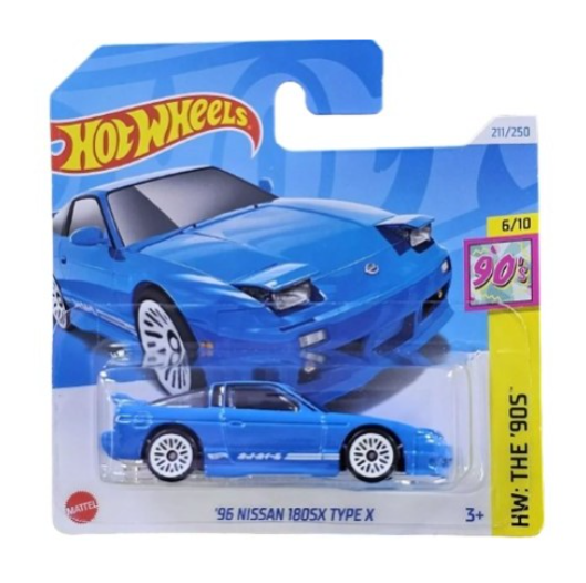 '96 Nissan 180SX Type X, blue Hot Wheels 1:64
