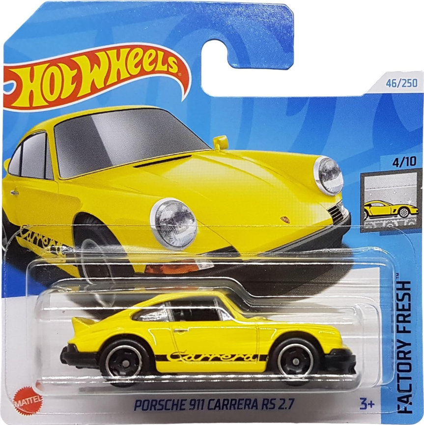 Porsche 911 Carrera RS 2.7, yellow Hot Wheels 1:64