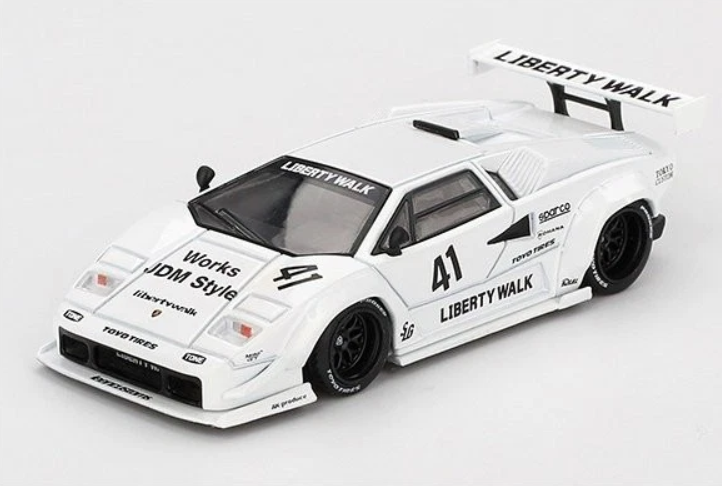 Lamborghini Countach LB-Works - 2024, white Mini GT 1:64