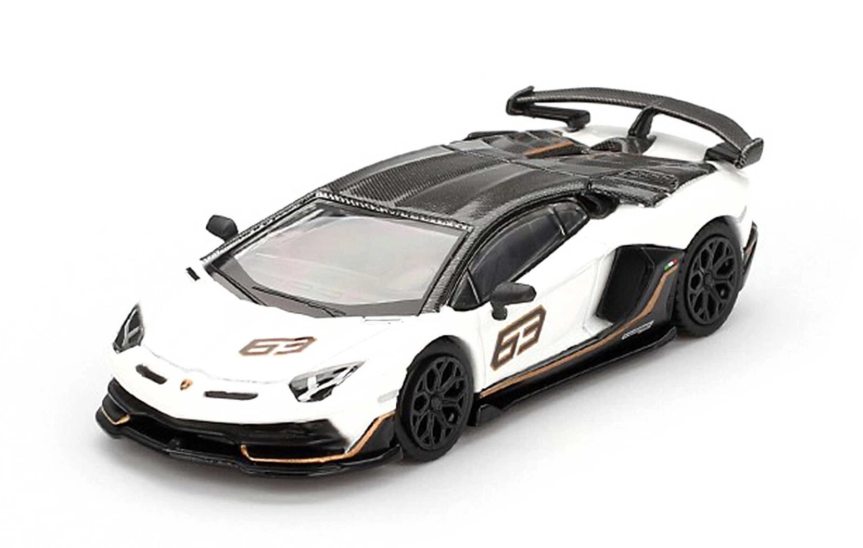 Lamborghini Aventador SVJ  Bianco Asopo - 2022 Mini GT 1:64