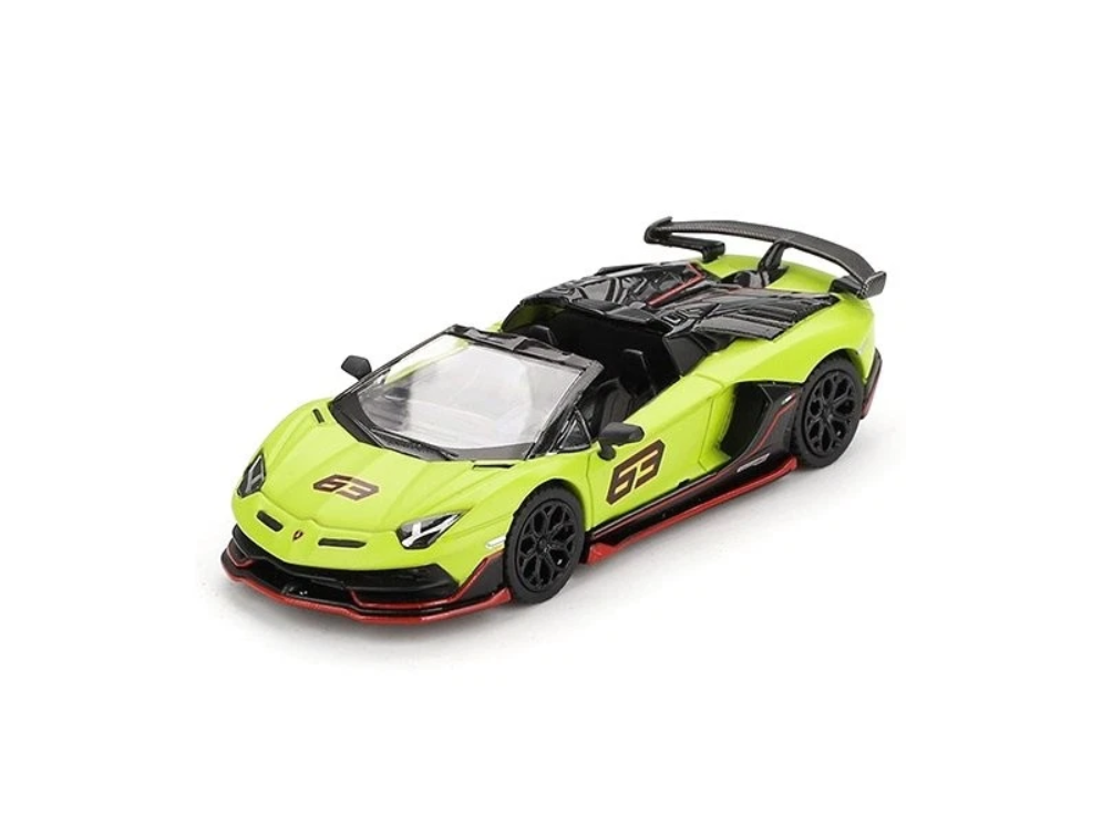 Lamborghini Aventador SVJ 63 Roadster - 2022, verde shock Mini GT 1:64