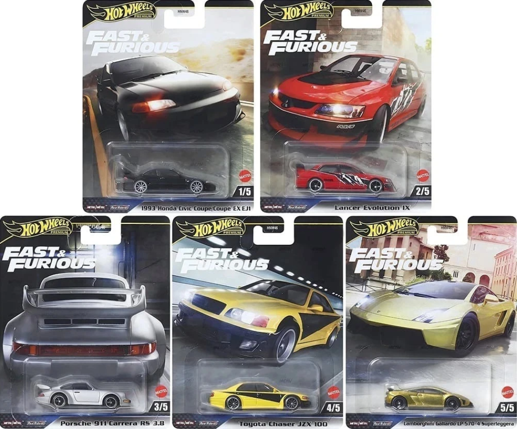 Set Fast & Furious Hot Wheels Premium 1:64