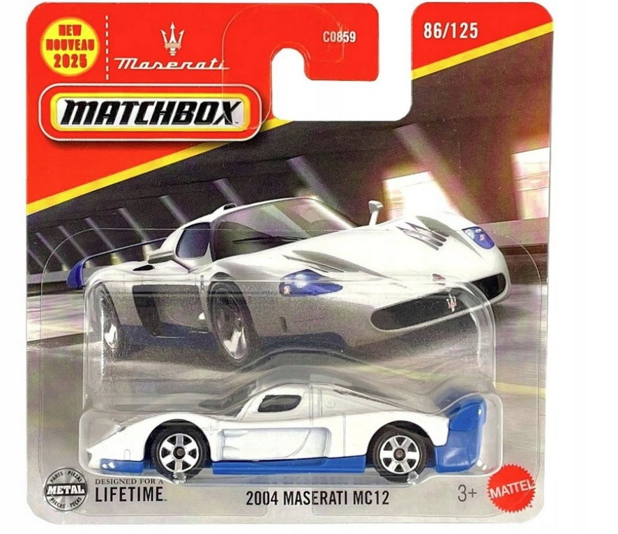 2004 Maserati MC12, white Matchbox 1:64