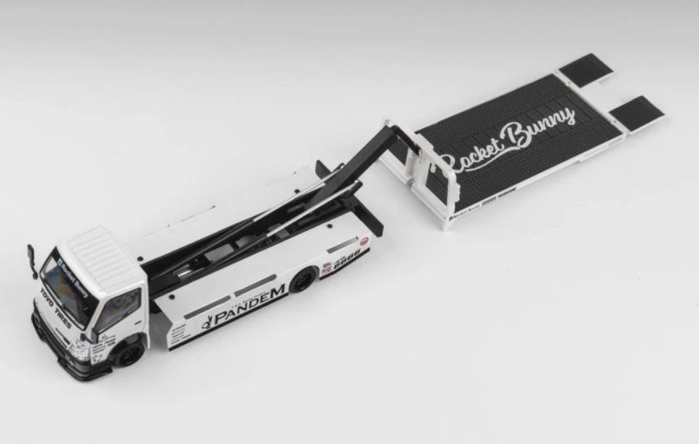 Custom Tow Truck - Rocket Bunny, pandem white Micro Turbo 1:64