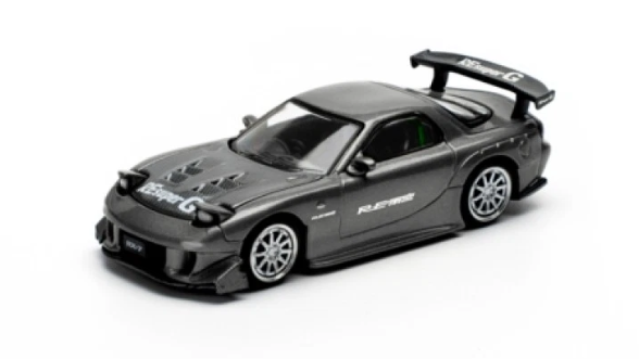 Mazda RX-7 Re-Amemiya, gun metal Pop Race 1:64