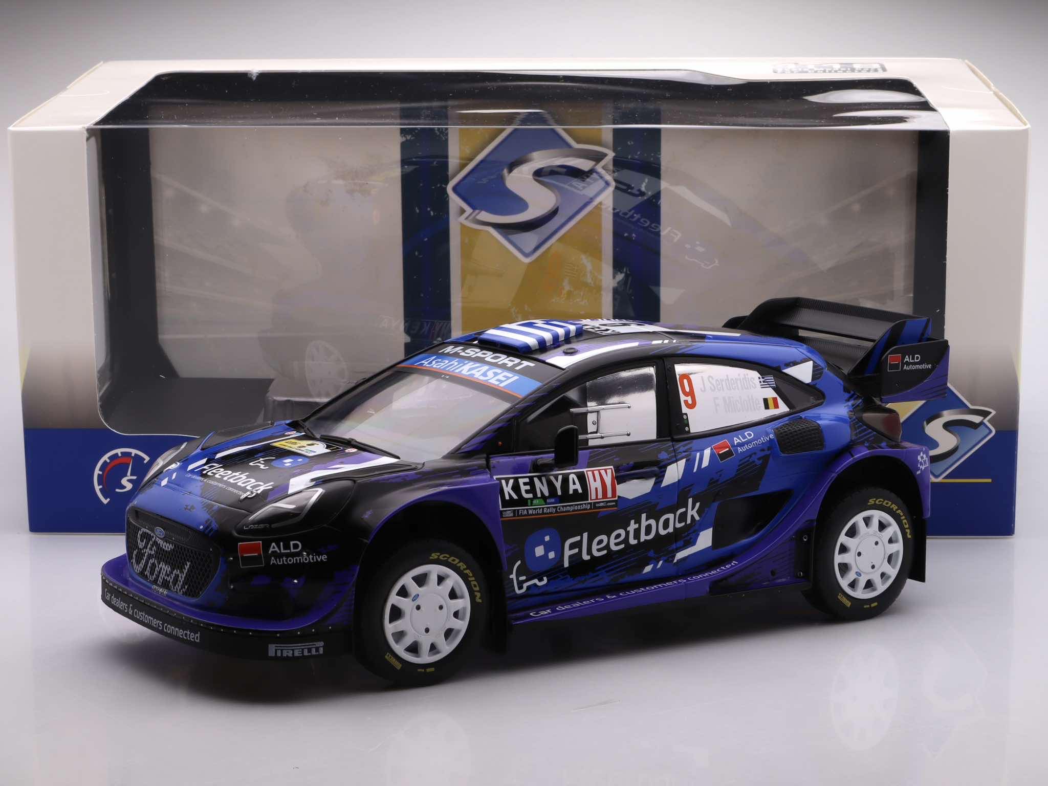 Ford Puma Rally1 Hybrid #9 SERDERIDIS /MICLOTTE RALLY KENYA, blue Solido 1:18