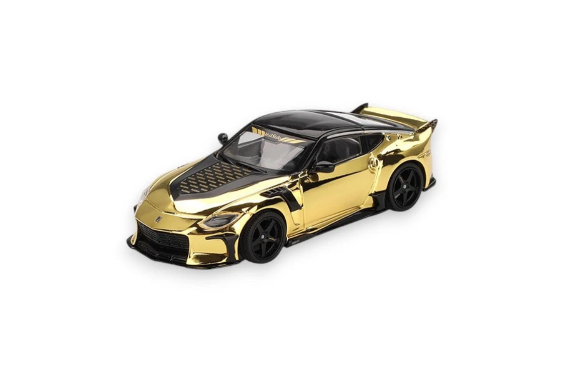 Nissan Z400 VelSide FFZ400 - 2024, gold chrome Mini GT 1:64