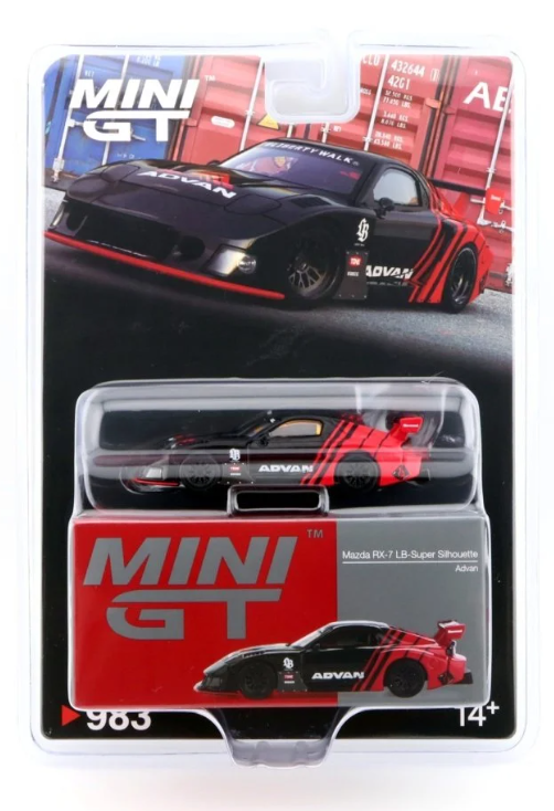 (BLISTER) Mazda RX7 LB-Super Silhouette Advan - 2024 Mini GT 1:64