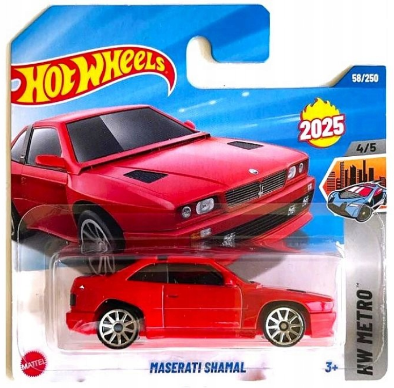 Maserati Shamal, red Hot Wheels 1:64