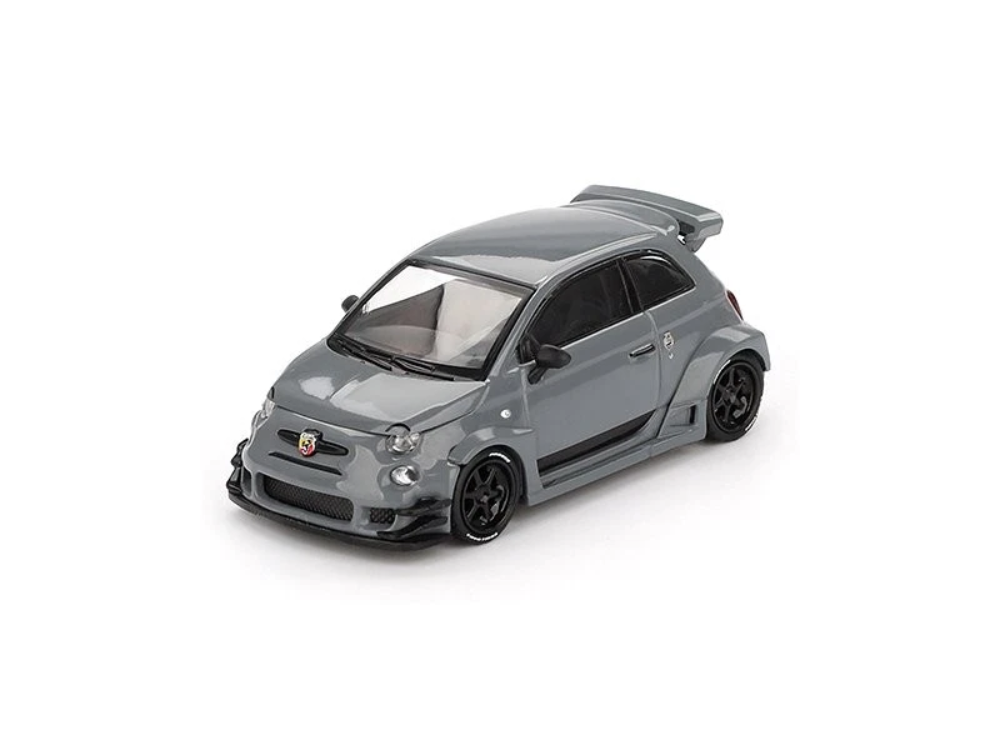 Fiat Abarth 595 LB-Works X Abas Works - 2024, grey Mini GT 1:64