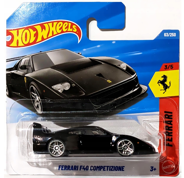 Ferrari F40 Competizione, black Hot Wheels 1:64