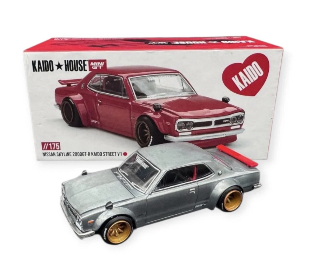 Nissan Skyline GT-R (KPGC10) Kaido Street V1 - 1969 Kaido House x Mini GT 1:64