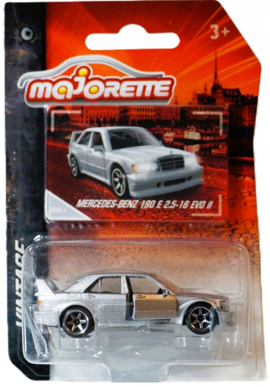 Mercedes-Benz 190 E 2.5-16 EVO II, silver Majorette 1:64