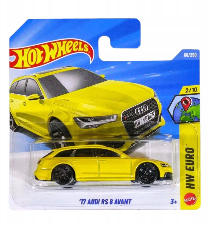 '17 Audi RS 6 Avant, yellow Hot Wheels 1:64