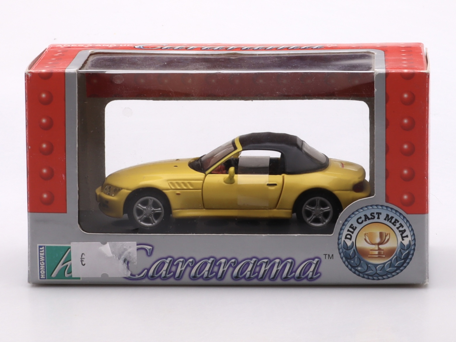 BMW Z3 Soft Top, yellow Cararama 1:43