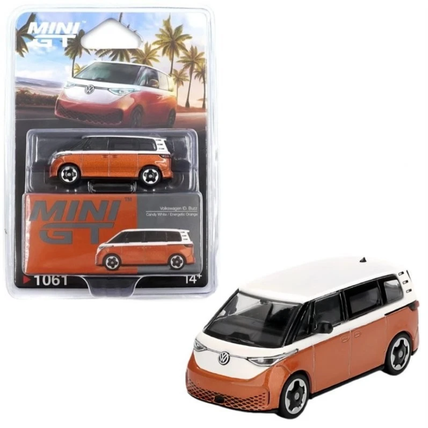 VW ID.BUZZ - 2024, white/orange Mini GT 1:64