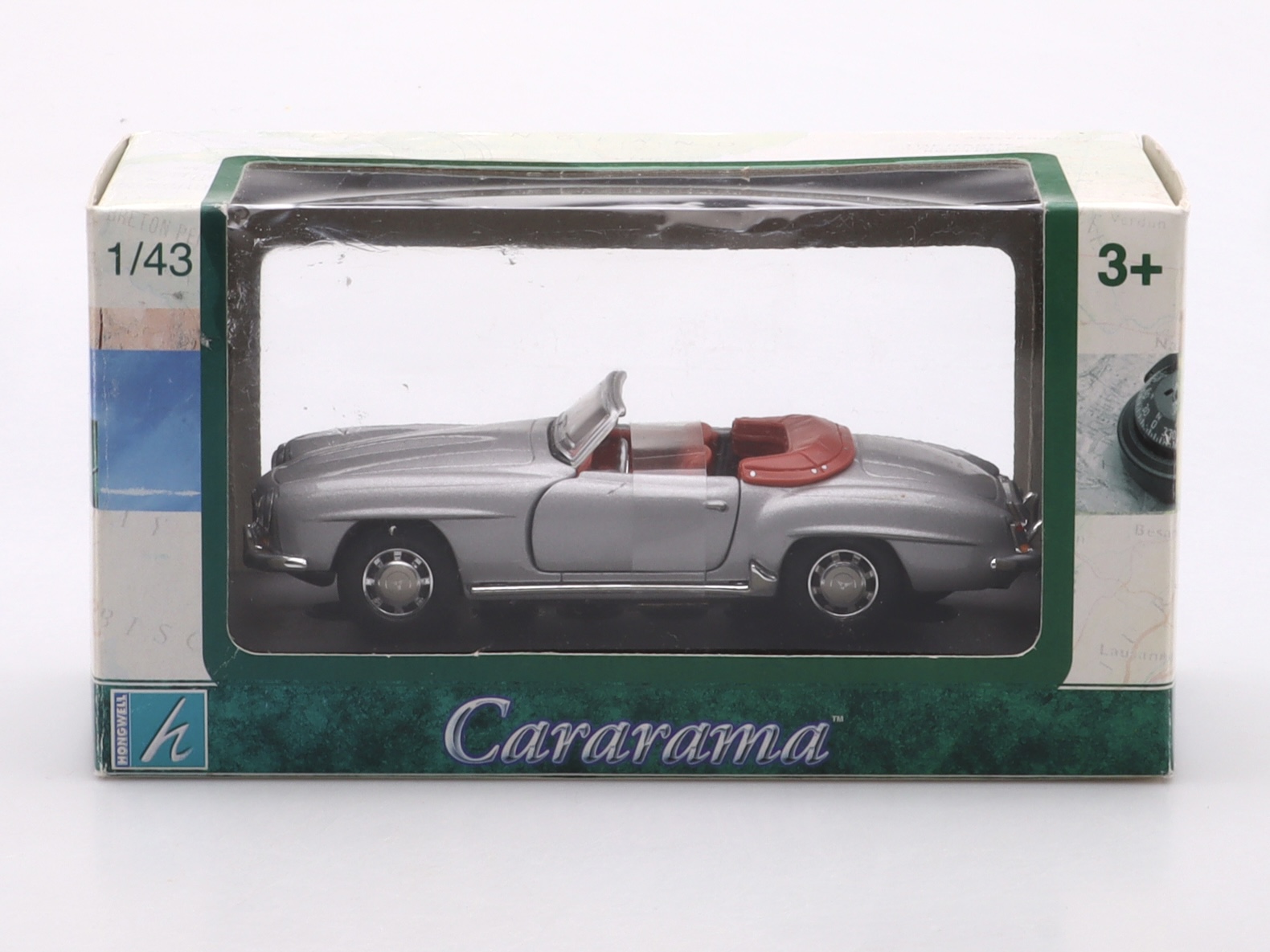 Mercedes-Benz 190SL Cabriolet, silver Cararama 1:43