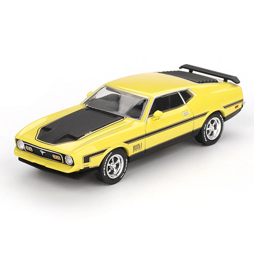 Ford Mustang Mach 1 - 1971, yellow Mini GT 1:64