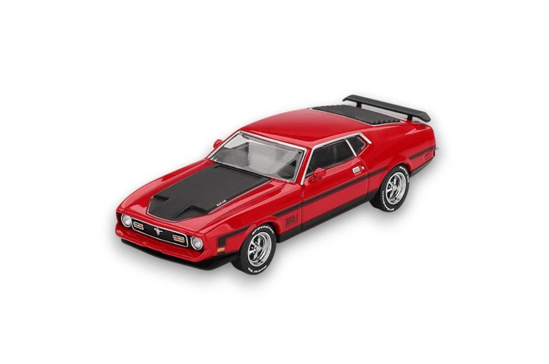 Ford Mustang Mach 1 - 1971, red Mini GT 1:64