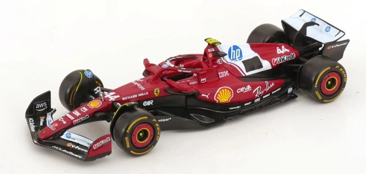 FERRARI F1 SF-25 TEAM SCUDERIA HP #44 2025 LEWIS HAMILTON Bburago 1:43