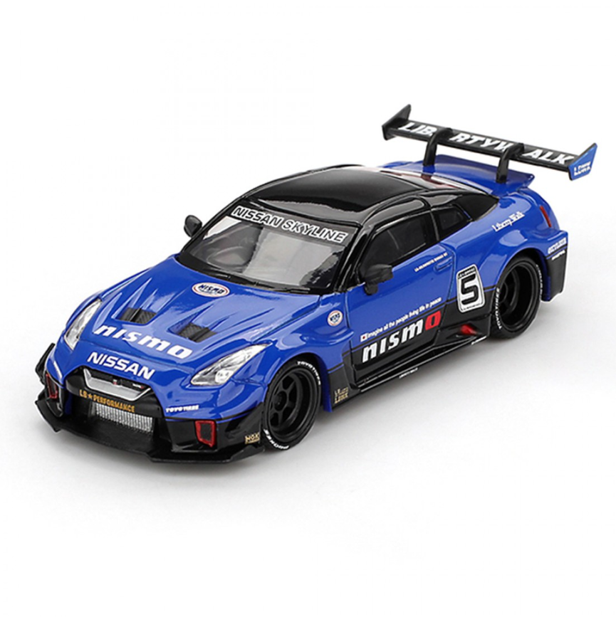 Nissan GTR (R35) LB-Silhouette Works GT - 2025, blue Mini GT 1:64
