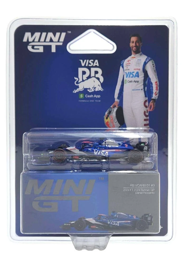 (BLISTER) Redbull Racing VCARB 01 #3 Daniel Ricciardo Bahrain GP - 2024 Mini GT 1:64