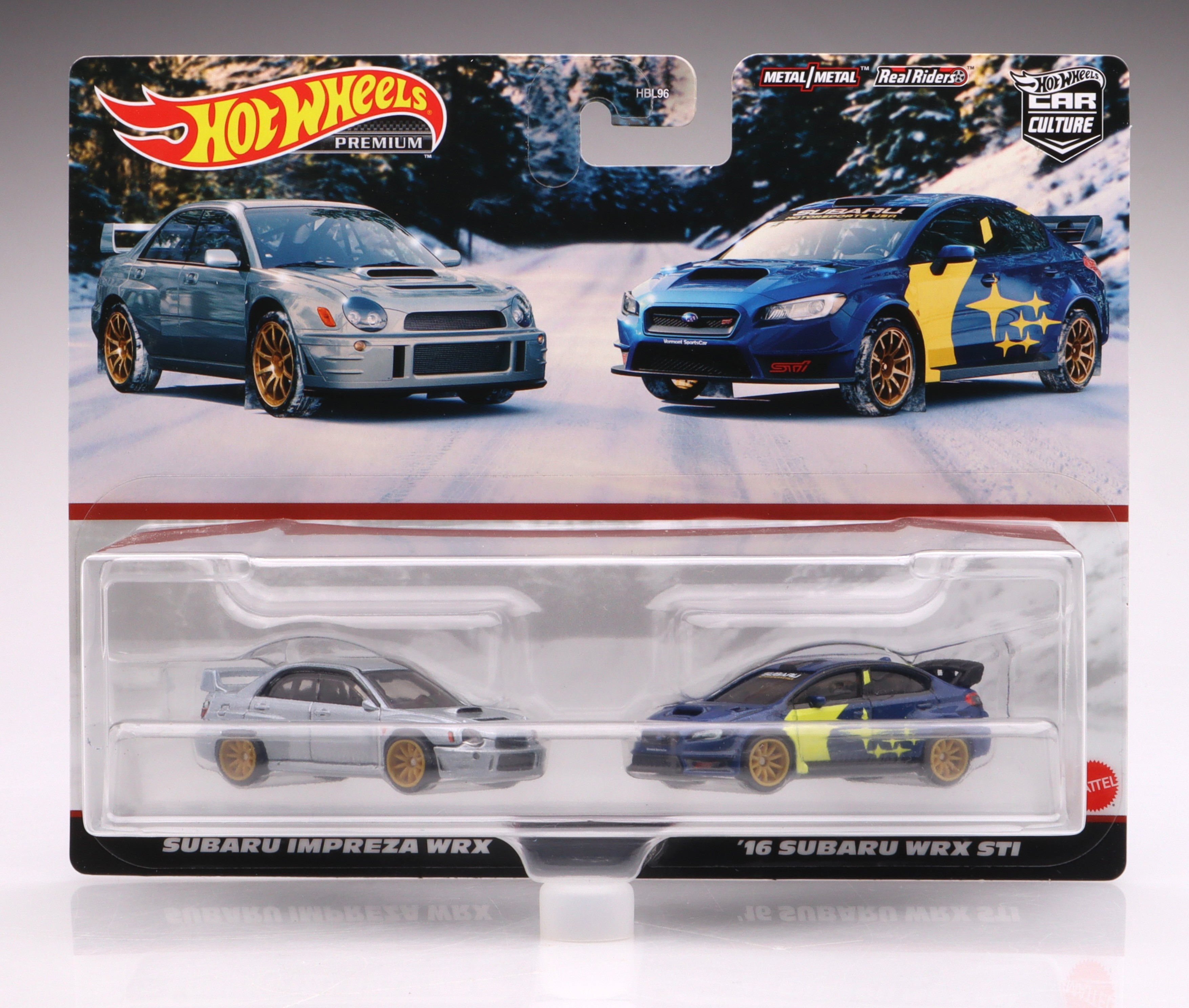 Subaru Impreza WRX & '16 Subaru WRX STI - 2-Pack Hot Wheels Premium 1:64
