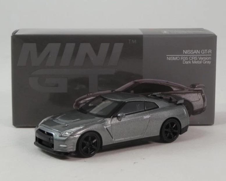 Nissan GT-R (R35) CRS - 2013, dark metal grey Mini GT 1:64