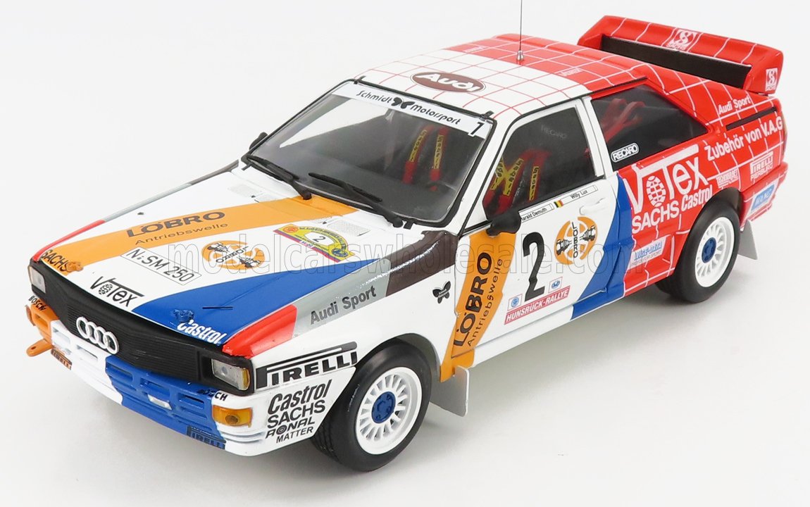 Audi quattro A1 #2 Rallye Hunsrück 1984 Sun Star 1:18 - model kolekcjonerski